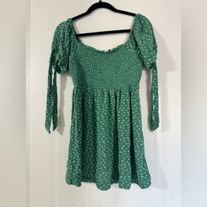 American Eagle Outfitters Green Floral Dress